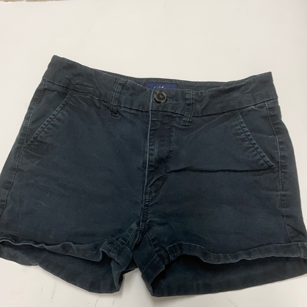 High rise black American eagle shorts
